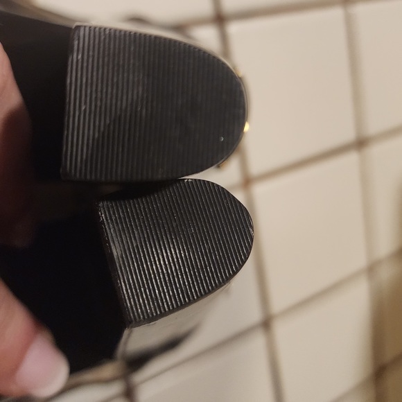 MICHAEL Michael Kors Peep Toe Oxford Black Patent Leather Heels 8.5 - Picture 11 of 12